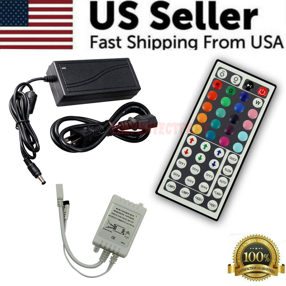 32FT Colorful LED Strip Lights with Remote - Waterproof