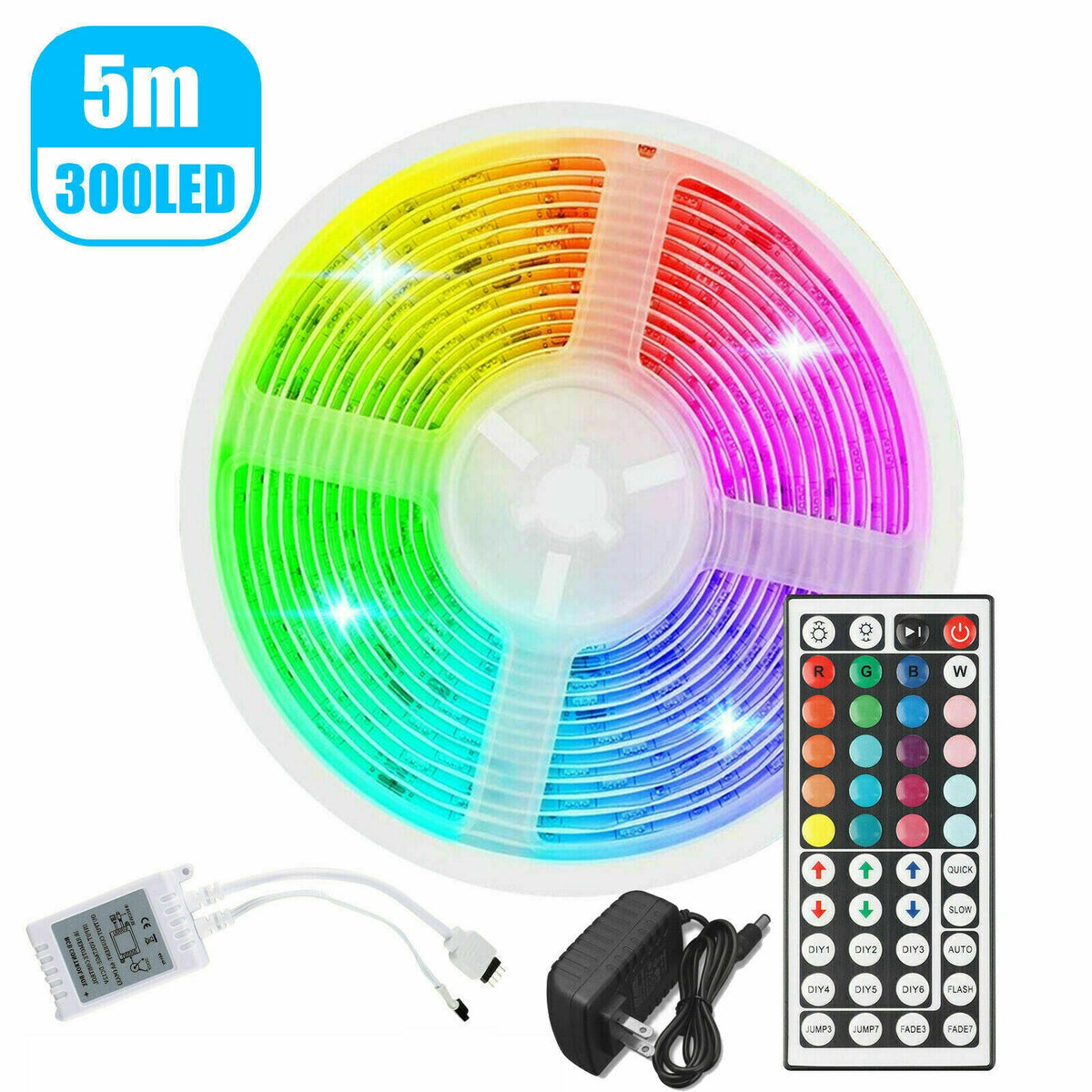 32FT Colorful LED Strip Lights with Remote - Waterproof
